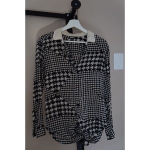 DKNY shirt with houndstooth